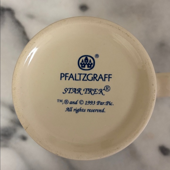 USS Enterprise Ceramic Mug - Cream and Blue - Picture 7 of 7